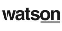 Logo von watson in schwarzem, schlichten Schriftzug