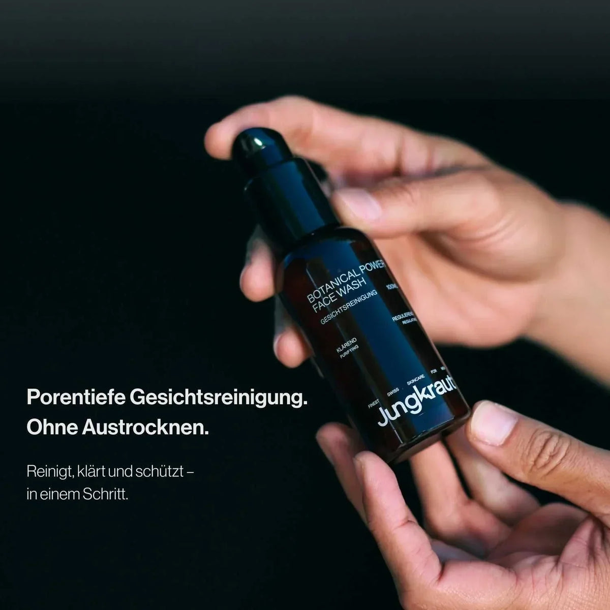 Botanical Power Face Wash für Männer von Jungkraut.